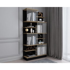 Resim EVDEKİMODA Arya Kitaplık (SİYAH-UD) 