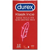 Resim Durex Prezervatif Klasik İnce 12 Adet 