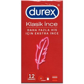 Resim Durex Prezervatif Klasik İnce 12 Adet 