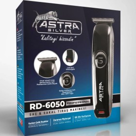 Resim Astra Silver RD-6050 Saç Sakal Profesyonel Tıraş Makinesi Sıfırlama Ense Çizim Makinesi 