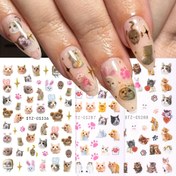 Resim 3 adet Sevimli Kedi Tırnak Sanatı Kaydırıcıları 3D Sevimli Kedi Pati İzleri Çıkartmaları Kawaii Hayvanlar Kore Stili Tatlı Kedi Manikür Aksesuarları ve Araçları 