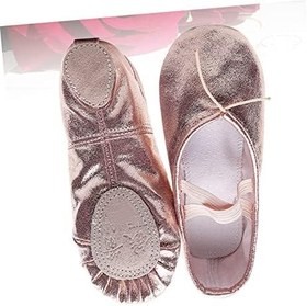 Resim 3 Işıltılı Kız Ayakkabı Jimnastik Çocuk Dans Ayakkabıları Parıltılı Bale Ayakkabıları Parıltılı Düz Ayakkabı Prenses Yoga Daireler Kız Ayakkabı Yürümeye Başlayan Spor 