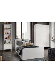 Resim KZNMOB HOME Akasya Modern Genç Odası Takımı Beyaz - 4 Parçalı Ve Tamamı 1. Kalite Mdf 