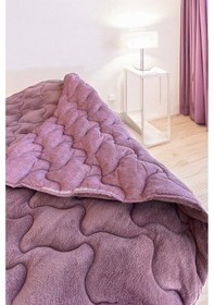 Resim Tek Kişilik Welsoft Yorgan - Çift Taraflı, Yumuşak, Hafif 160x 220cm Mor 