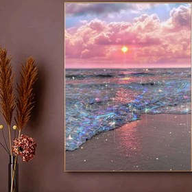 Resim 1 Adet Kendin Yap 5D Elmas Boyama Sanat Kiti, Yetişkinler İçin Uygun, Çerçevesiz Yuvarlak Elmas Resim Seti, Ev Duvar Dekoru için İdeal Tatil Hediyesi 