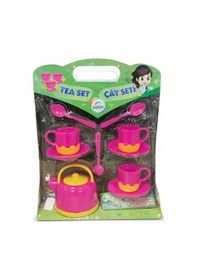 Resim Oyuncak Çay Seti Pembe Fincanlı Çaydanlık Mutfak Oyuncağı Kız Çocuk Evcilik Seti 