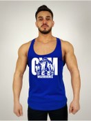 Resim Black İstanbul Gym Warriors Baskılı Askılı Fitness Atleti 