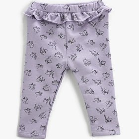 Resim Kız Bebek Tayt Fırfırlı Unicorn Baskılı Beli Lastikli 