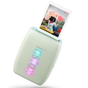 Resim Fujifilm Instax Mini Link 3 Yeşil Akıllı Telefon Yazıcısı Beyaz Çanta ve 20'li Mini Film 