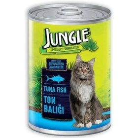 Resim Jungle Ton Balıklı Yetişkin Kedi Maması Konserve - 400gr 