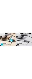 Resim Syntech 5 M USB 3.0 Şarj ve Bağlantı Kablosu - Meta Quest 3s/quest 3/oculus Quest 2 Uyumlu, Ekstra Şarj Portlu Vr Pc/steamvr Oyun Kablosu 