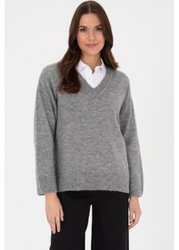 Resim U.S. Polo Assn. U.s. Polo Assn. Kadın Gri Melanj Kazak /triko 50314833-vr086 