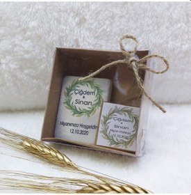 Resim Kutu Içerisinde Taş Magnet Ve Madlen Çikolata Söz Hediy(30 Adet) 