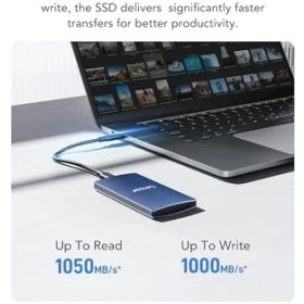 Resim Lexar Es3 Harici SSD 2 Tb, USB 3.2 Gen2 Taşınabilir Ssd, 1050 Mb/s'ye Kadar Okuma, 1000 Mb/s'ye Kadar Yazma, IPHONE15 Serisi/mac/ps5/xbox/dizüstü Bilgisayar/pc ve Oyun Konsolu Taşınabilir SSD (Mavi) 