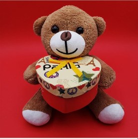 Resim Periboia Hediyelik Kahverengi Kutulu Ayıcık 