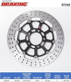 Resim Suzukı Dl 650-1000 Kawasakı Klv 1000 Yuvarlak Ön Fren Diski Ön İki Takım Kullanır 2004-2022 