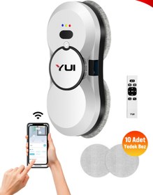 Resim Yui Cs16 Pro 2024 Kumandalı -smart Uygulamalı Su Püskürtme 2800 Pa Akıllı Cam Silme Robotu 