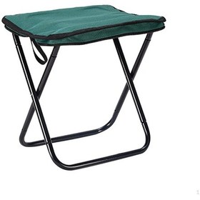 Resim Yeşil Yetişkinler İçin Kamp Taburesi Kampı Kompakt Sandalye Ağır Hizmet Tipi Taşınabilir Mini Katlanır Yeşil 