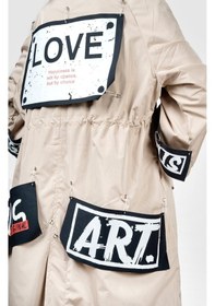 Resim Pua Fashion Bej Sırt Arma Trenchcoat 001 