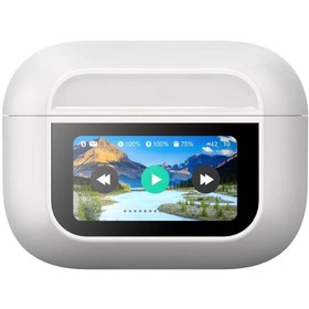 Resim Lapas BTK-ZR76 ANC Özellikli Dokunmatik LCD Ekranlı TWS Kulak İçi Bluetooth v5.4 Kulaklık - Beyaz 