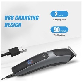 Resim Yifomall Çok İşlevli Elektrikli Sakal Tıraş Makinesi Lcd Dijital Ekran Yıkanabilir Kablosuz Elektri Tıraş Makinesi 