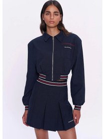 Resim Nakış Detaylı Bomber Ceket Lacivert Lacivert 