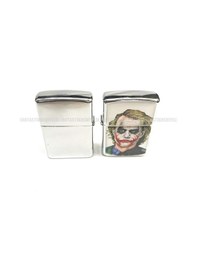 Resim Joker Gümüş Renk Kapaklı Benzinli Çakmak 