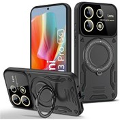 Resim Xiaomi Redmi Note 13 Pro 5g Kılıf Magsafe Halkalı Gold Detaylı 