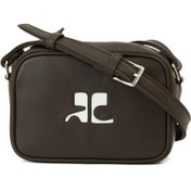 Resim Courreges Reedition Camera Koyu Kahverengi Kadın Deri Çanta 