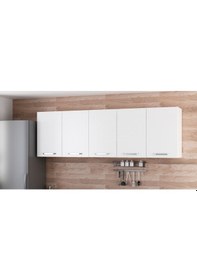 Resim Minar 225 Cm Mutfak Dolabı Beyaz 225-B2-Üst Modül Beyaz 