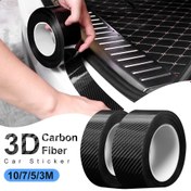 Resim Eşikler İçin 5M Karbon Fiber DIY Çizilmeye Dayanıklı Su Geçirmez Film ile Arabanın Korumasını Yükseltin 
