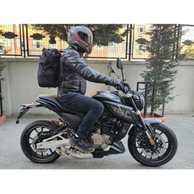 Resim Motoanl Motosiklet Lüx Sırt Çantası,arka ve Yan Çanta Olma Özellikli Waterproof Motor Touring Çanta 20 Lt 