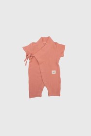 Resim Totzee Müslin Uzun Kimono Tulum Mercan Rengi 