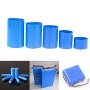 Resim 18650 Lipo Pil için PVC Isıyla Daralan Tüp Paketi, Genişlik 30mm~150mm İzole Filmli Sarma Litium Kılıf Kablosu Mavi 
