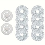 Resim Robot Süpürge Mop Bez Tutucu Dreame L10s Ultra / L10 Prime / Xiaomi Robot Süpürge X20+ / X20 Plus X10+ / X10 Plus / S10+ / S10 Plus ile Uyumlu, 2 Mop Tutucu ve 8 Mop Dahil 