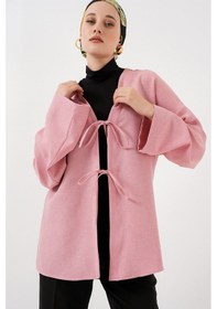 Resim Bigdart Keten Tesettür Kimono 5968 - Pudra 