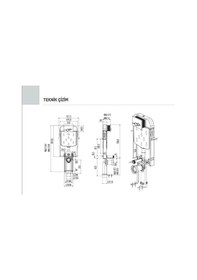 Resim Creavit Gömme Rezervuar Seti 8 CM Gr5001 + Gp3002 x2 Li Setx Beyaz - Gri 