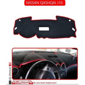 Resim Nissan Qashqaı J10 Torpido Koruma Halısı Kırmızı Kenar 