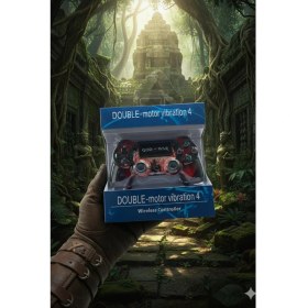 Resim Glrtech P4L Kablosuz Oyun Kolu Double Motor Titreşimli Şarj Edilebilir Ps4 Uyumlu 