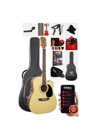 Resim Maxword Mcg-650nt Yüksek Kaliteli Ağaç Akustik Gitar Full Set 