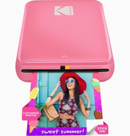 Resim Step ZINK 2x3” Taşınabilir Mobil Fotoğraf Yazıcısı - Açık Pembe 