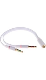 Resim Alfais 4652 3.5mm Kulaklık Mikrofon Çoklayıcı Switch Splitter 