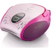 Resim Lenco Scd-24 Portable Taşınabilir Müzik Seti Radyo Cd Çalar-pembe 