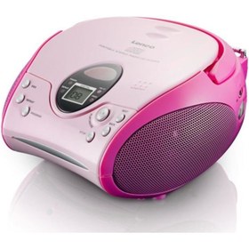 Resim Lenco Scd-24 Portable Taşınabilir Müzik Seti Radyo Cd Çalar-pembe 