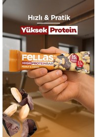Resim Fellas Yer Fıstığı ve Kakaolu Yüksek Protein Bar 45 Gr x 12 Adet 