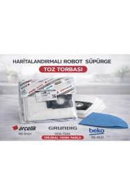 Resim ÖZ BEYAZ EŞYA Beko - RS-8131 Toz Robot Süpürge (Toz Torbası 1 Adet ve Mopu 1 Adet) 