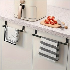 Resim 1 adet Paslanmaz Çelik Mutfak Havlu Askısı - Çok Renkli, Deliksiz Asma Depolama Rafı, Mutfak ve Banyo için Dayanıklı, Modern Tasarım, Kolay Kurulum, Mutfak için Havlu Rafı 
