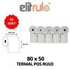 Resim Elitrulo Termal Pos Rulo 80 MM x 50 M - 10 Adet 