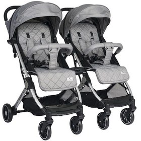 Resim Lorelli Fiorano Kabin Set İkiz Bebek Arabası - Dolphin Grey 