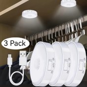 Resim 3 adet Modern LED Hareket Sensörlü Duvar Lambası, 8 LED, USB Şarj Edilebilir, Otomatik Açma/Kapama, Uzay Temalı, Plastik Kaplama, Dolaplar, Koridorlar, Merdivenler, Yatak Odaları, Alt Katlar ve Dolaplar için İdeal - Matkap Gerektirmez, Dolap Aydınlatması | Modern Duvar Lambası | Ayarlanabilir Parlaklık, LED Dolap Lambası 